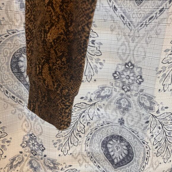 Zara Neutral‎ Snakeskin Crop Top Size Small - Picture 4 of 6